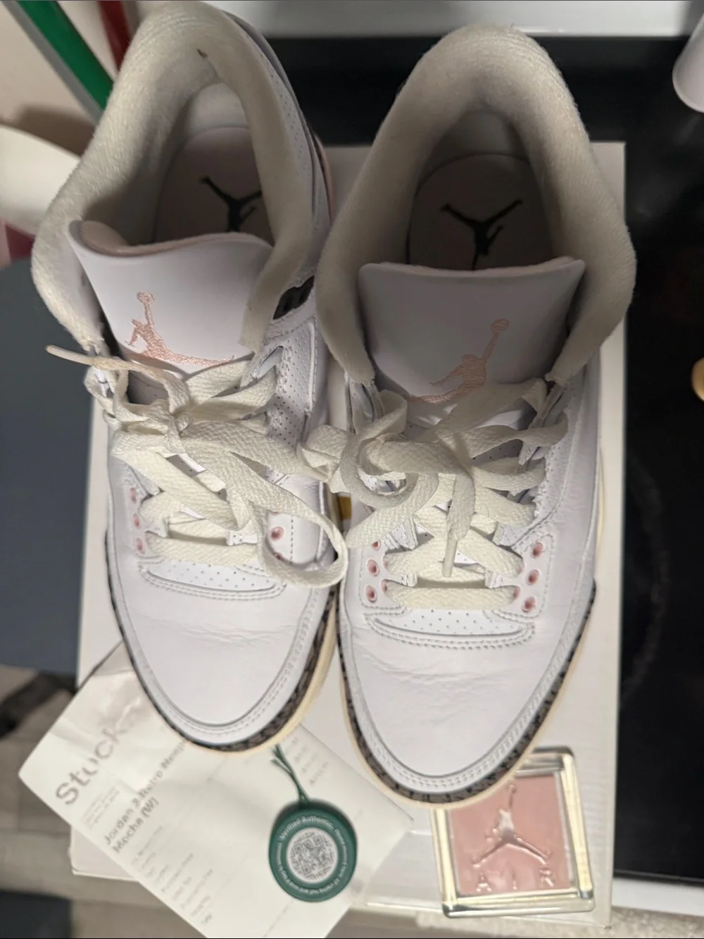 Jordan Women Sneakers with Pink Accents and Animal Print